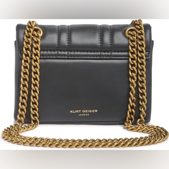 Kurt Geiger Black Leather Mini Kensington Crossbody Bag - Picture 5 of 6